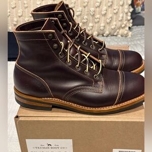 Truman Boot Co. Oxblood Double Shot men’s 9D.